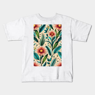 Retro Flowers Kids T-Shirt